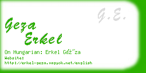 geza erkel business card